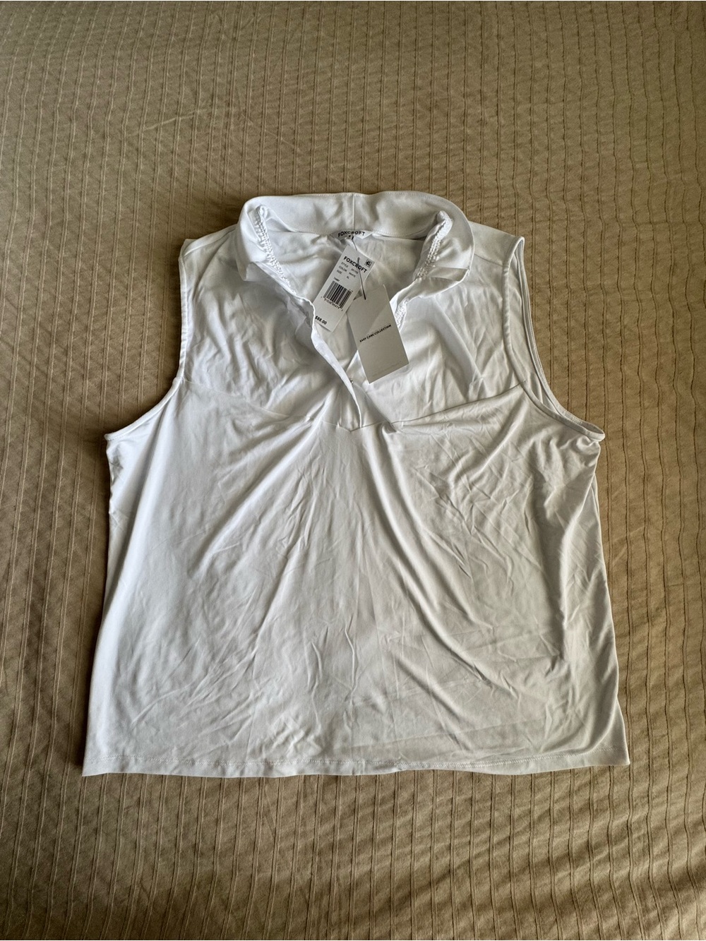 Foxcroft White Sleeveless Tank Top